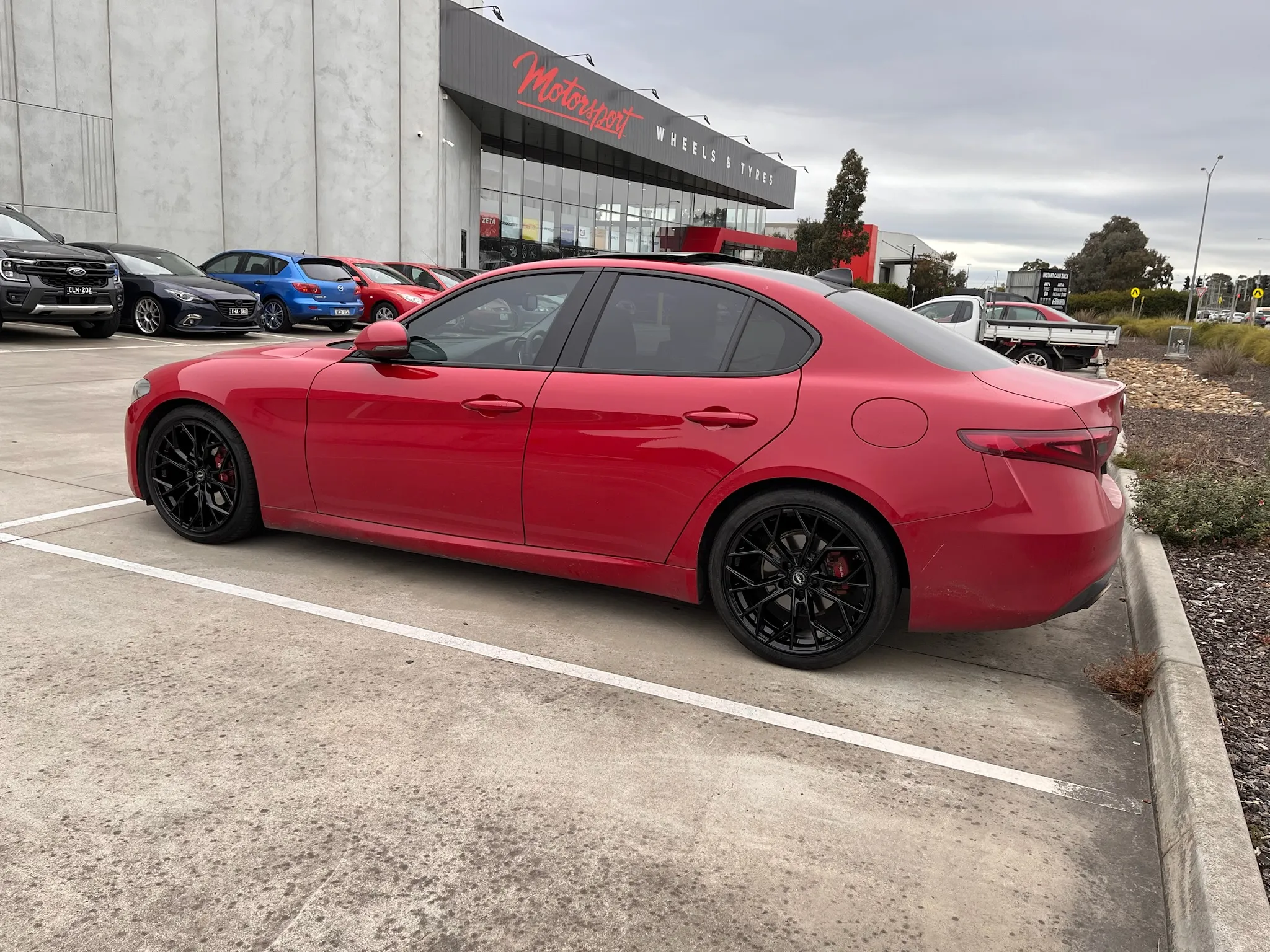 ALFA ROMEO GIULIA with GT FORM MARQUEE 19X8.5 WHEELS |  | ALFA